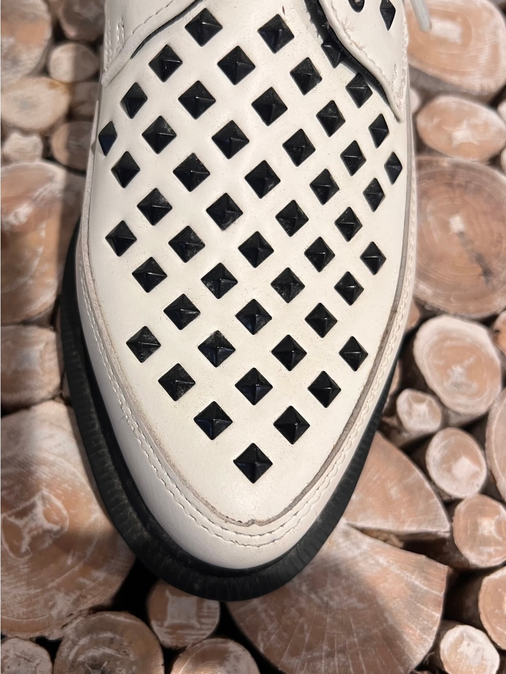 Dr. Martens Women's White Laser-Cut Derby Shoes - Picture 6 of 8